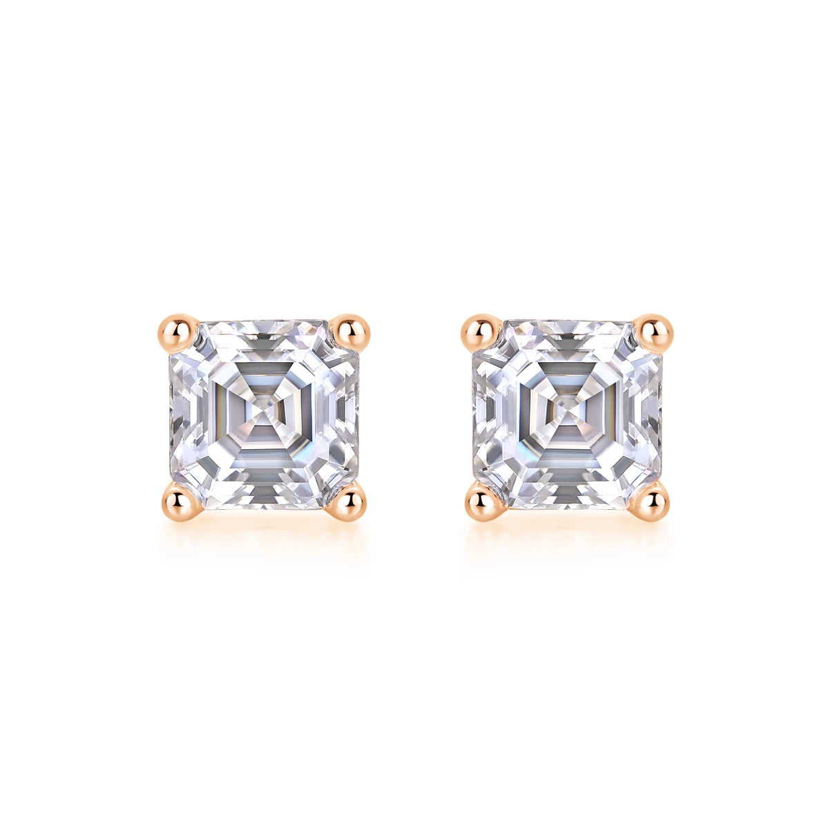 NEVE Geometric Mirror Asscher Studs