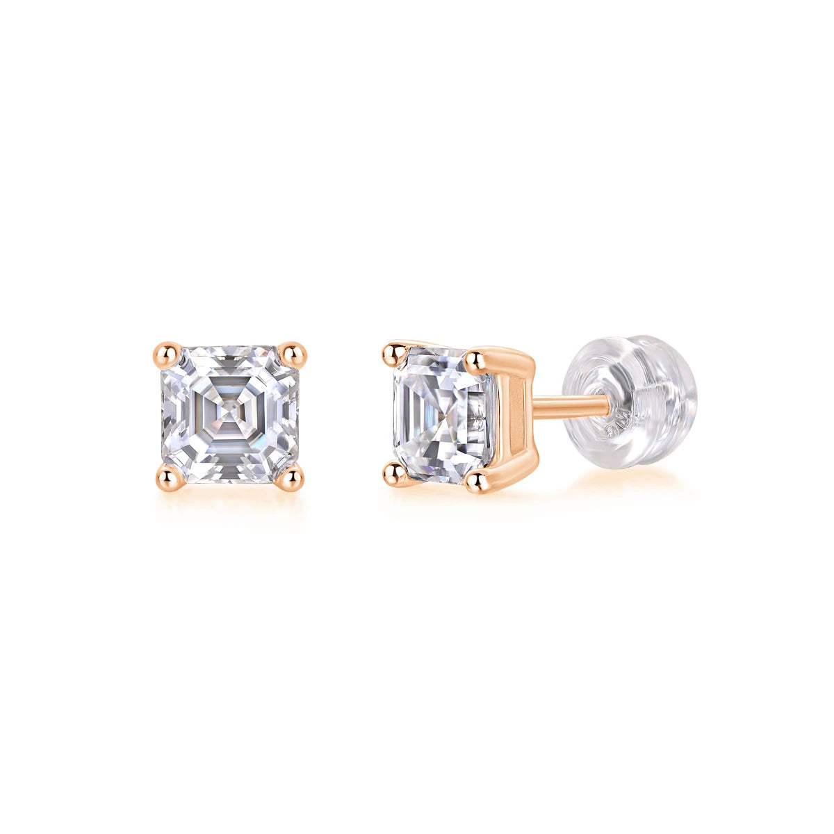 NEVE Geometric Mirror Asscher Studs