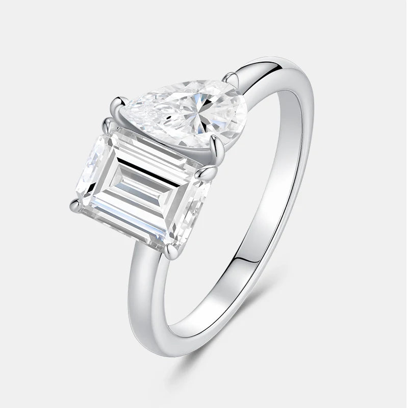 NEVE 2ct Emerald Cut Timeless Trio