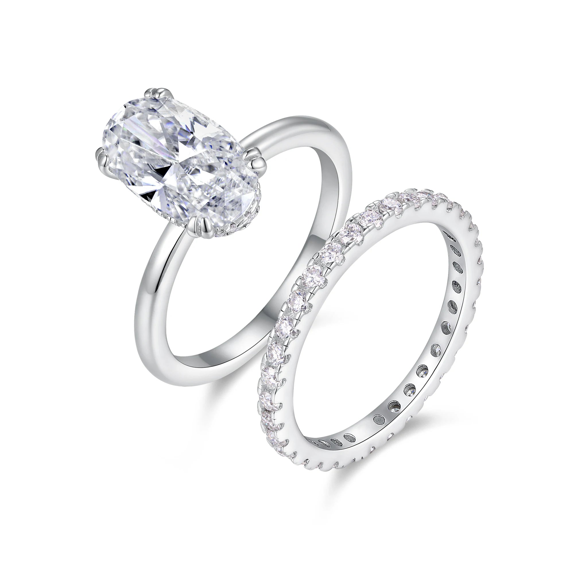 NEVE 4ct Oval Cut Majestic Crown Set