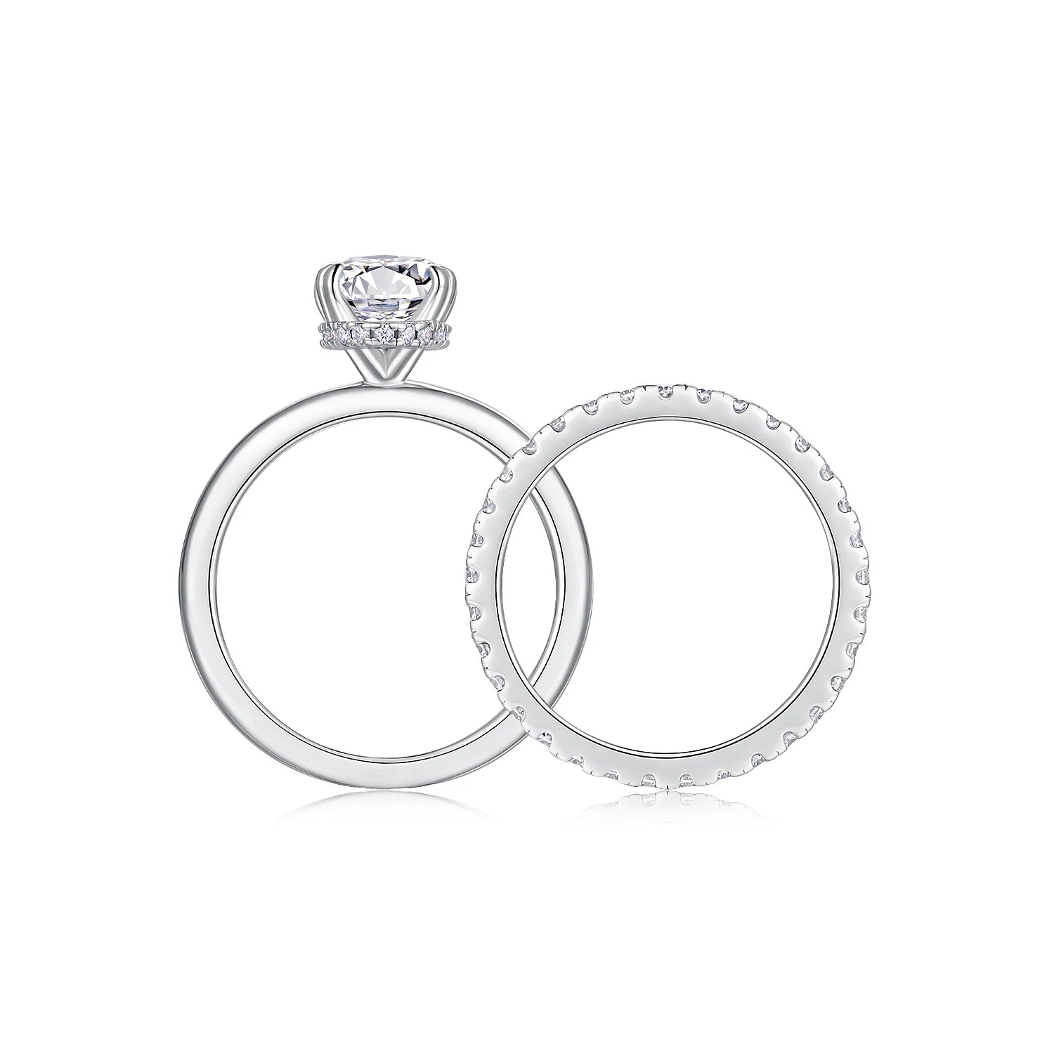 NEVE 4ct Oval Cut Majestic Crown Set