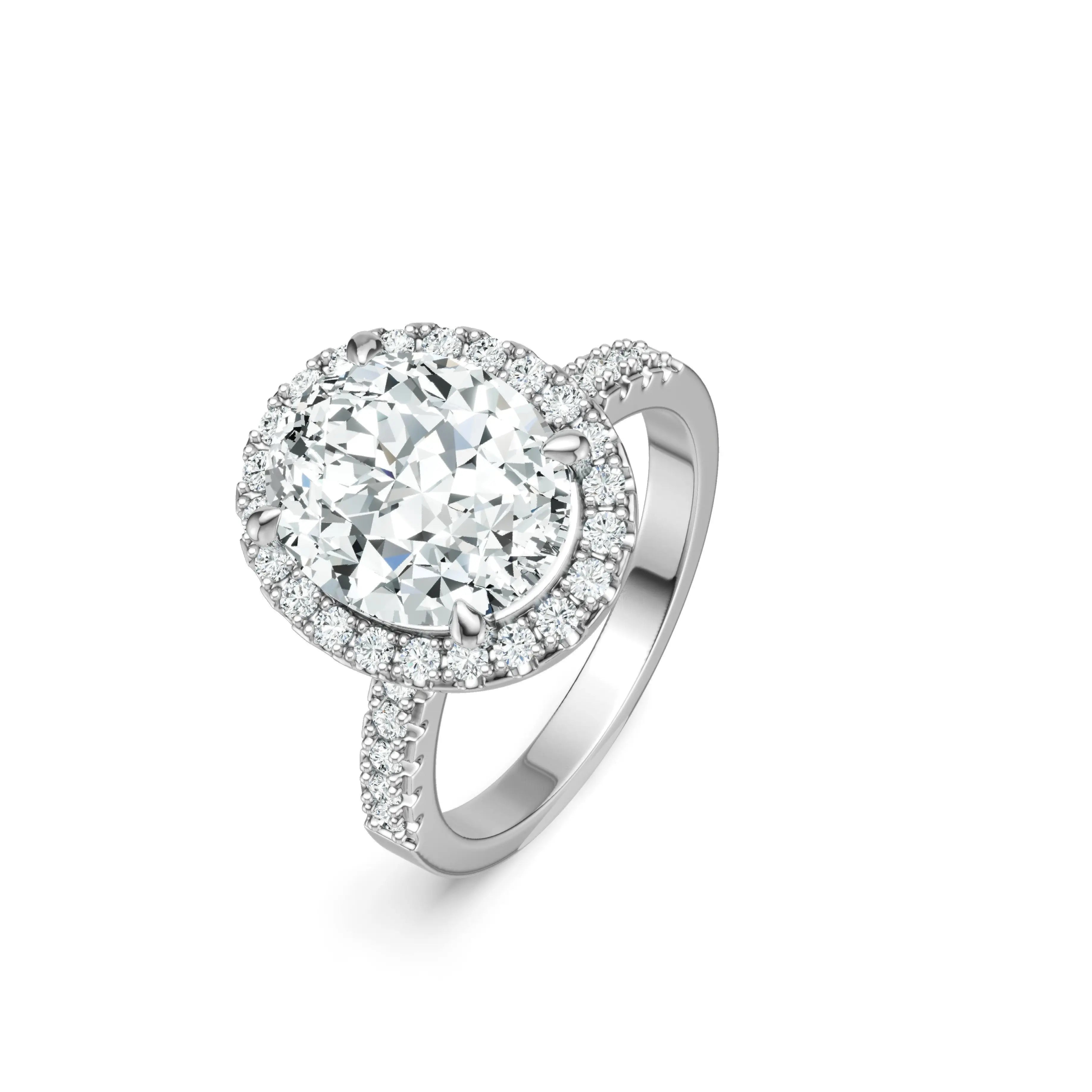 NEVE 3ct Oval Cut Radiant Halo