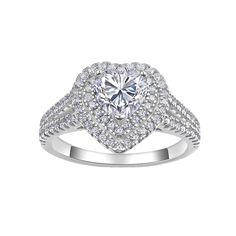 NEVE 1ct Heart Cut Royal Halo Ring