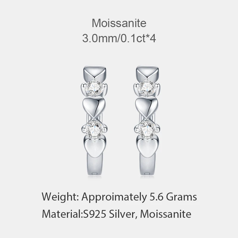 네브 트렌디 하트 후프 귀걸이