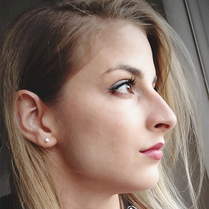 ATTAGEMS VVS1 D Round Cut 3.0MM Diamond Test Passed Moissanite Diamond 925 Sterling Silver Earring Fine Jewelry Girlfriend Gift