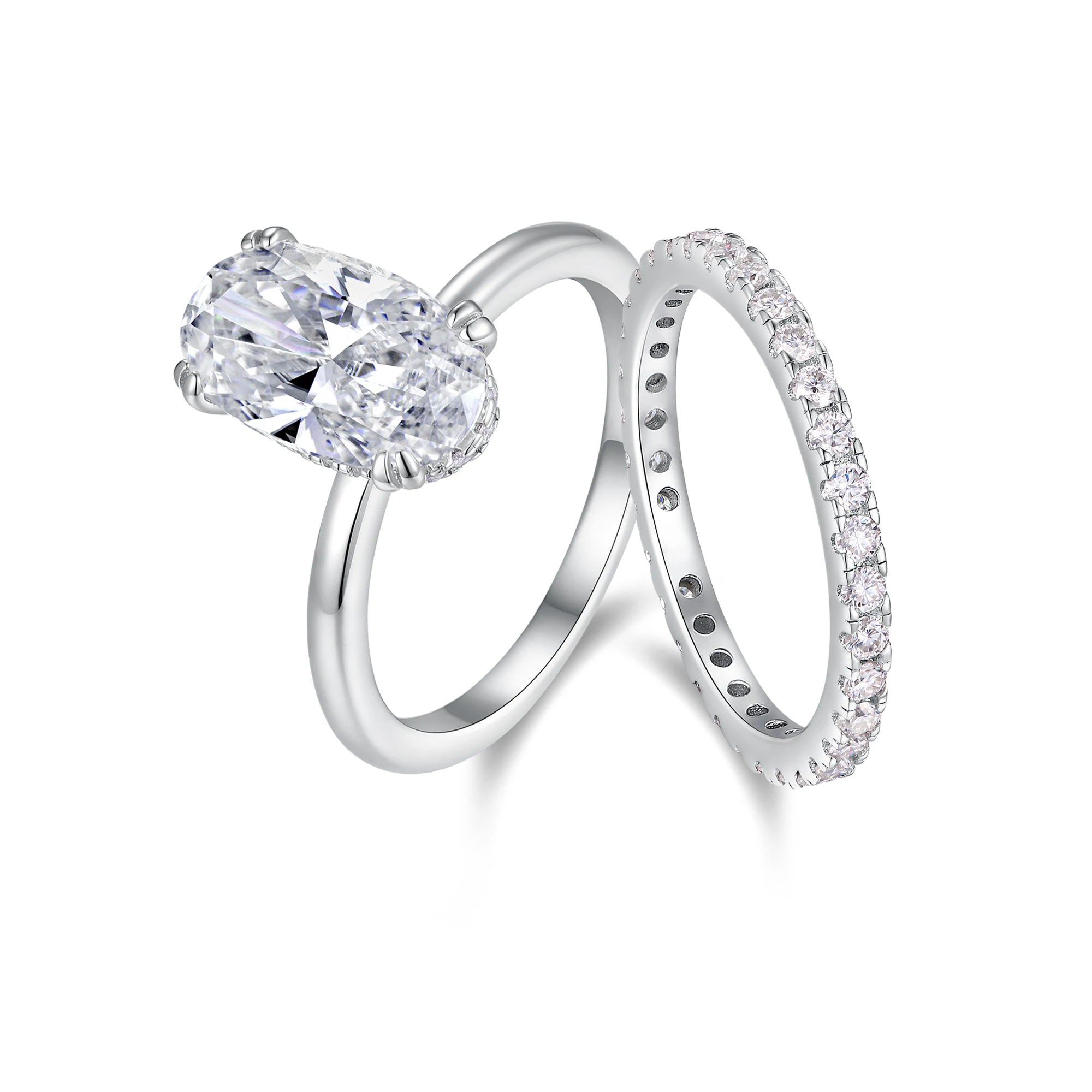 NEVE 4ct Oval Cut Majestic Crown Set