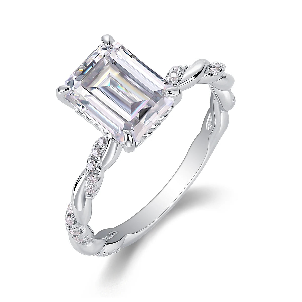 NEVE 3ct Emerald Cut Elegant Vintage Ring
