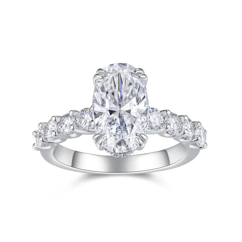 NEVE 4ct Oval Cut Radiant Hidden Halo