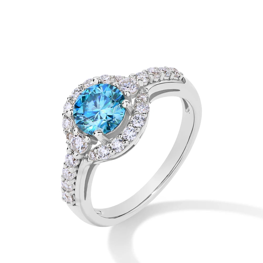 NEVE Angel Eye Blue Halo Ring
