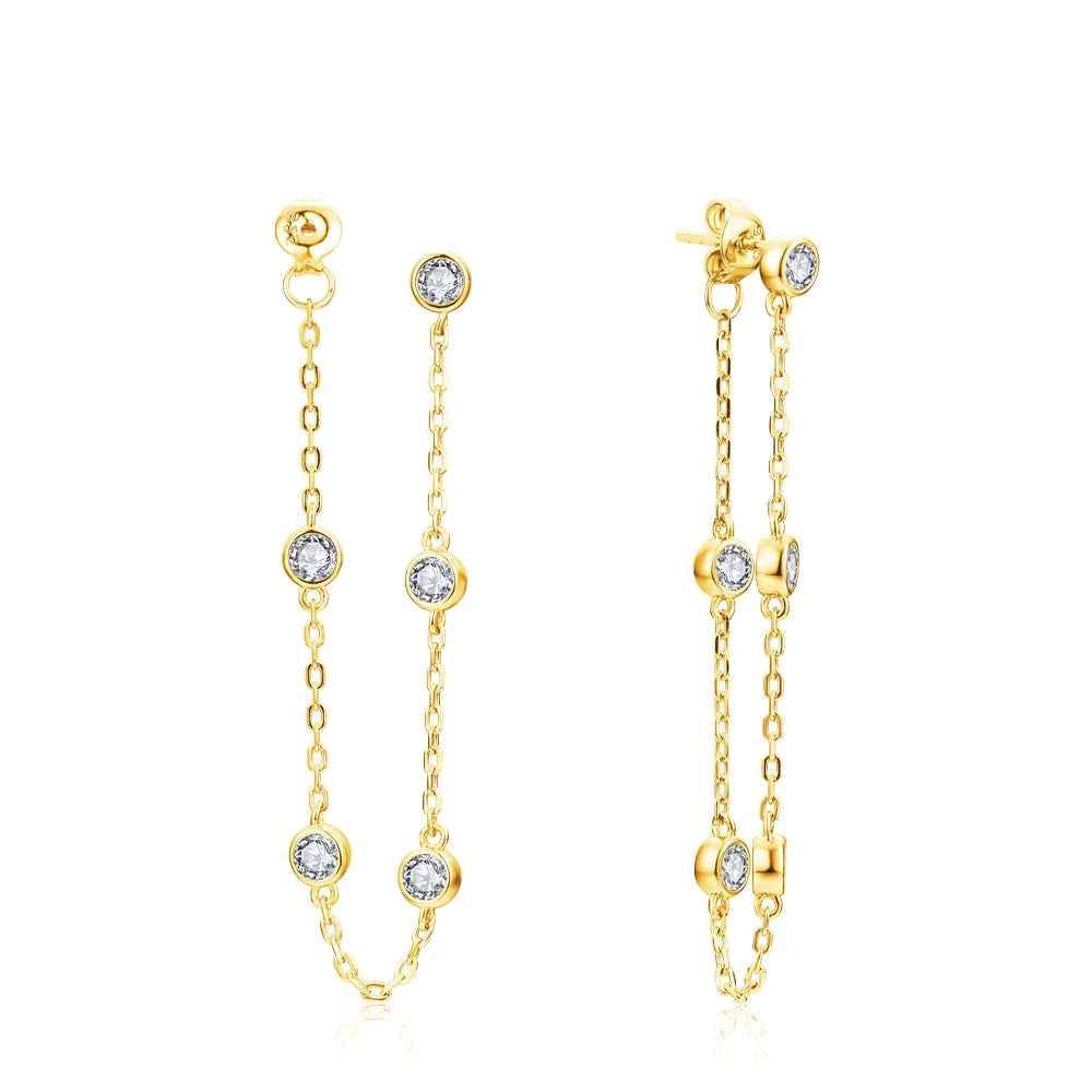 NEVE Celestial Round Station Drop Earrings