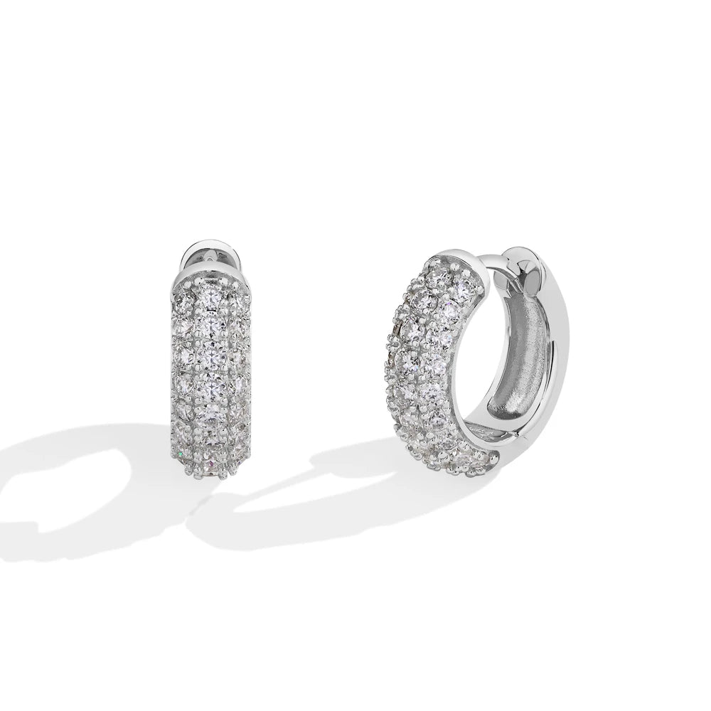 NEVE Grand Pavé Eternity Hoop Earrings (3.0ctw)