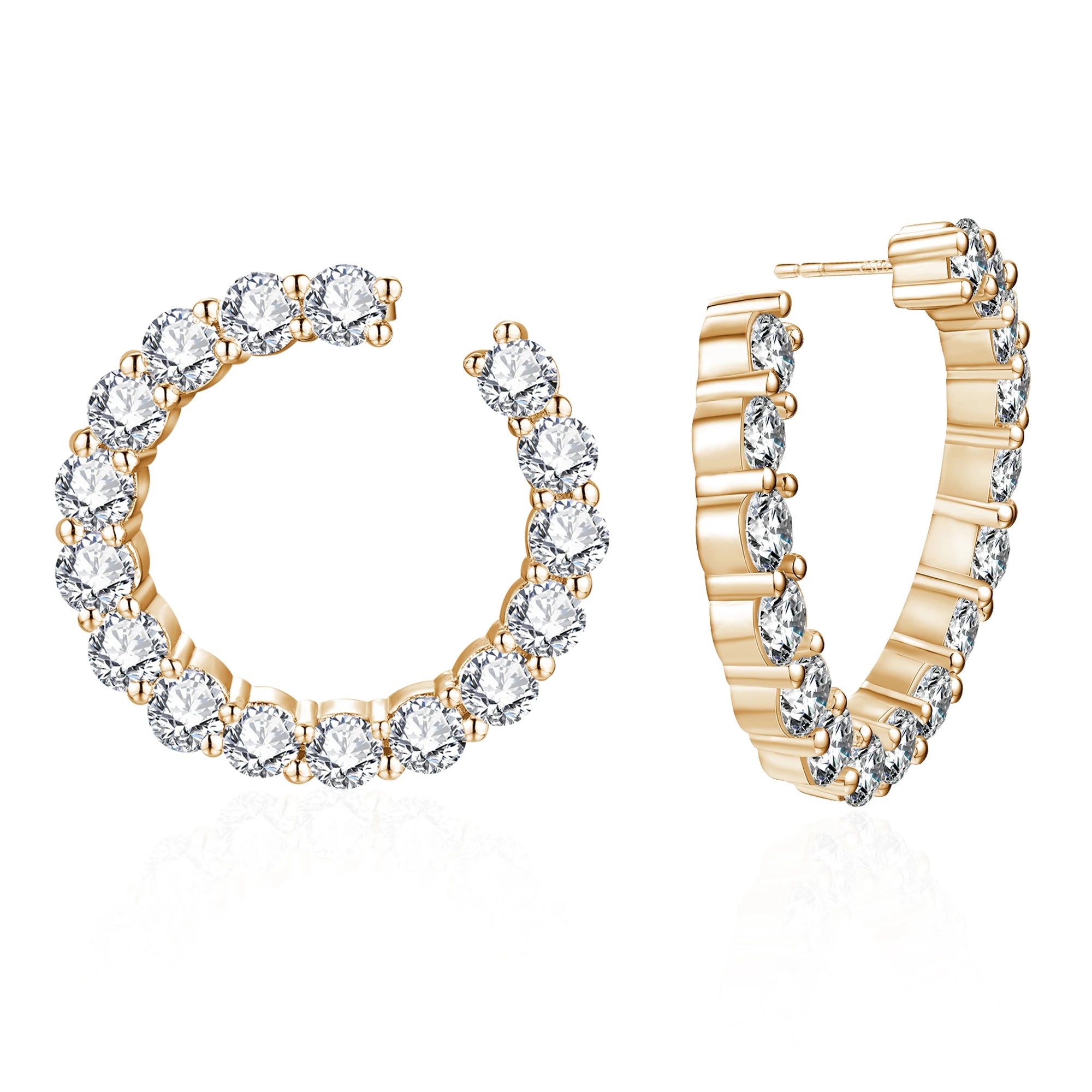 NEVE Eternal Radiant Eternity Hoop Earrings (4.0ctw)