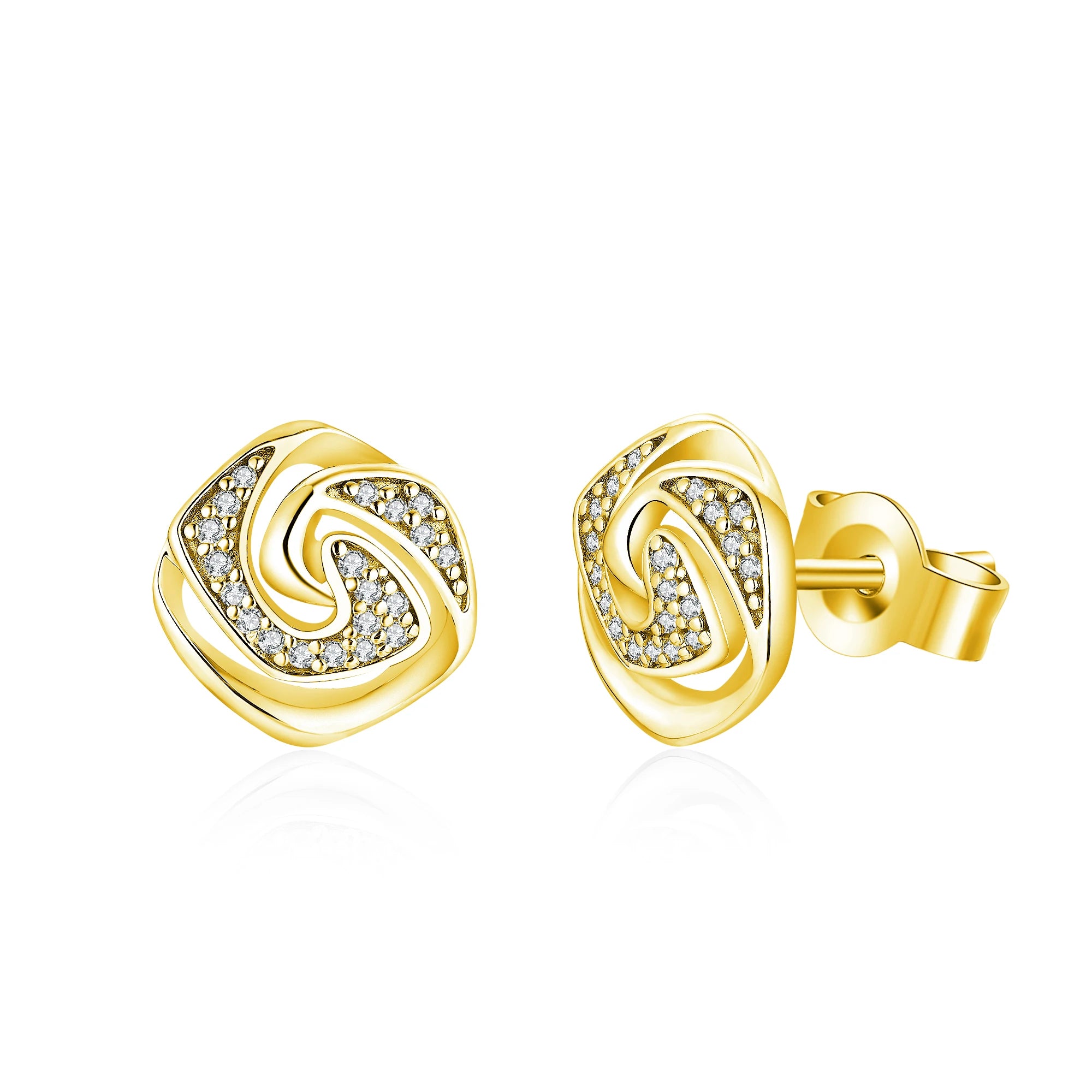 NEVE Twisted Swirl Radiant Stud Earrings