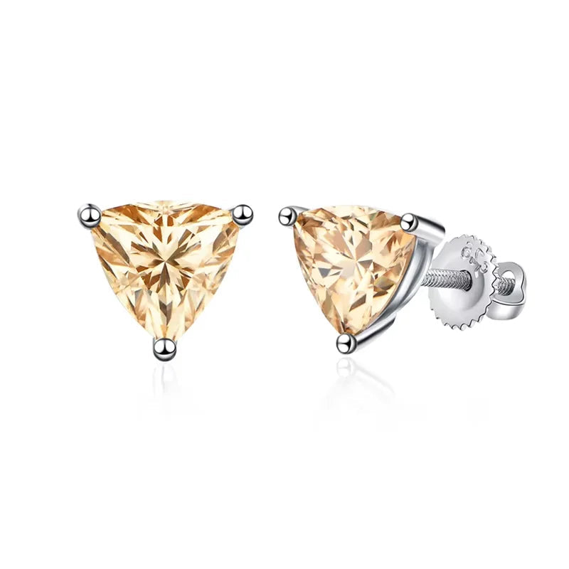 NEVE Radiant Trillion Cut Yellow Stud Earrings