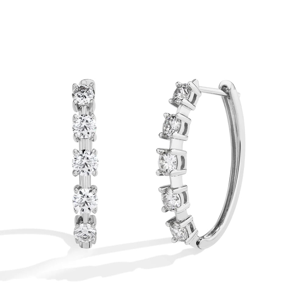 Attagems D VVS1 Moissanite Diamond Earrings S925 Sterling Silver 18K Gold Plated 4-Claws Eardrop For Women Wedding Party Jewelry