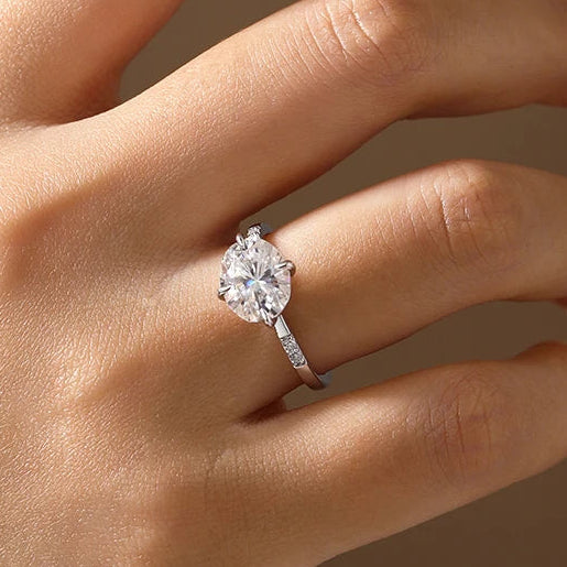 NEVE 4ct Oval Cut Solitaire Ring