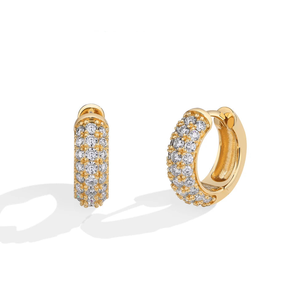 NEVE Grand Pavé Eternity Hoop Earrings (3.0ctw)
