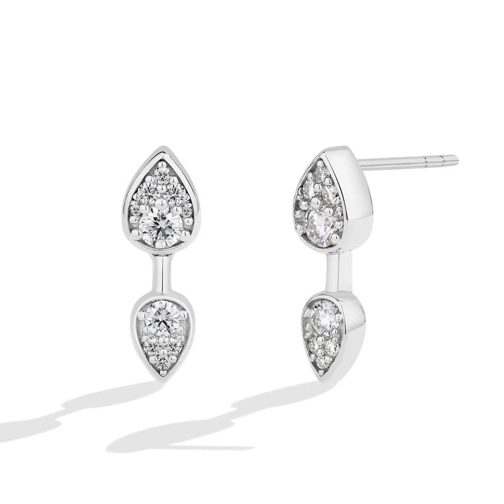 NEVE Classic Double Teardrop Radiant Stud Earrings