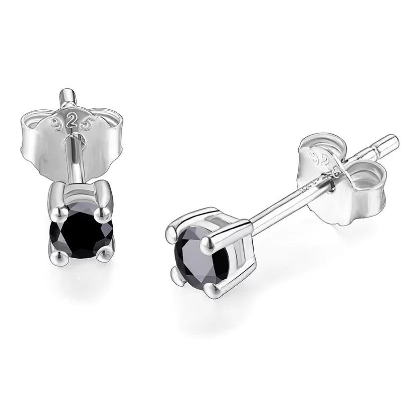 ATTAGEMS VVS1 D Round Cut 3.0MM Diamond Test Passed Moissanite Diamond 925 Sterling Silver Earring Fine Jewelry Girlfriend Gift