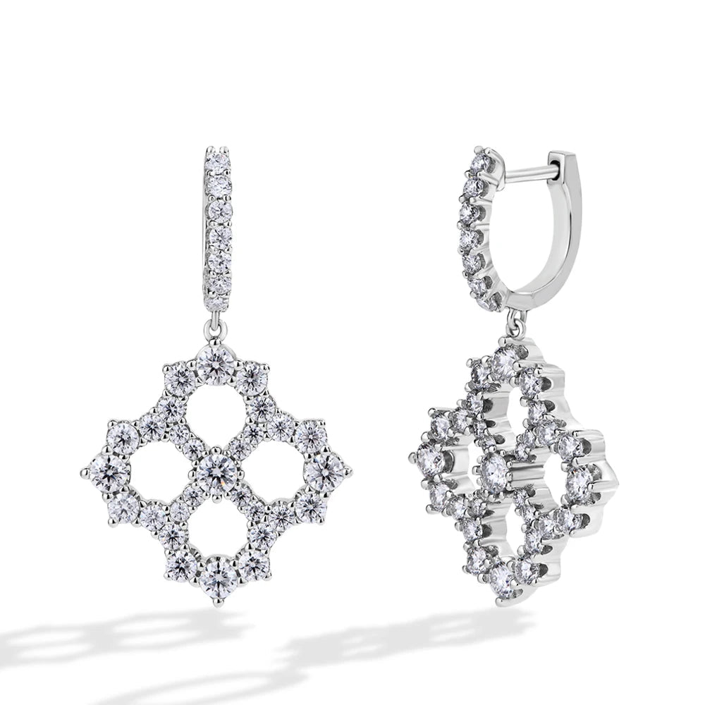 NEVE Luxury Floral Openwork Drop Earrings (3.25ctw)