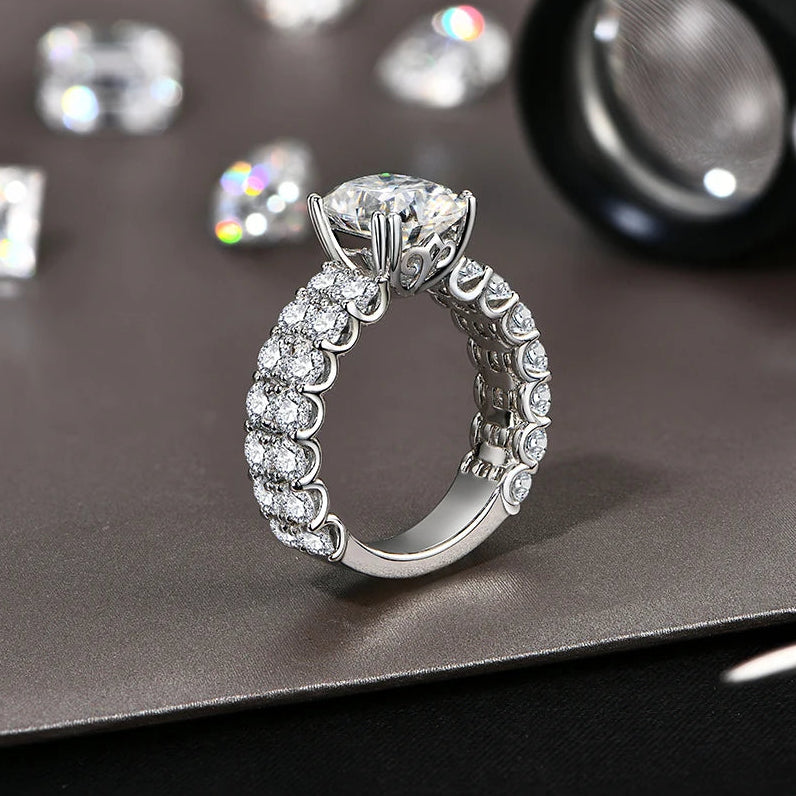 NEVE 5ct Royal Cushion Cut Eternity Ring