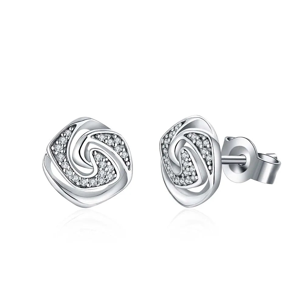 NEVE Twisted Swirl Radiant Stud Earrings