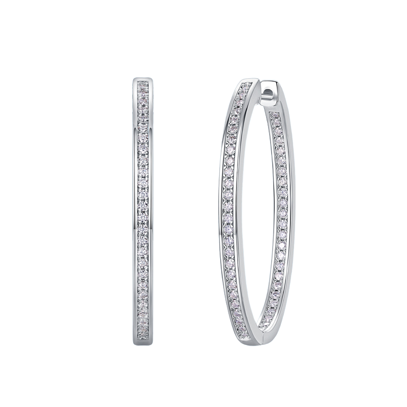 NEVE Heart-Crest Geometric Hoops