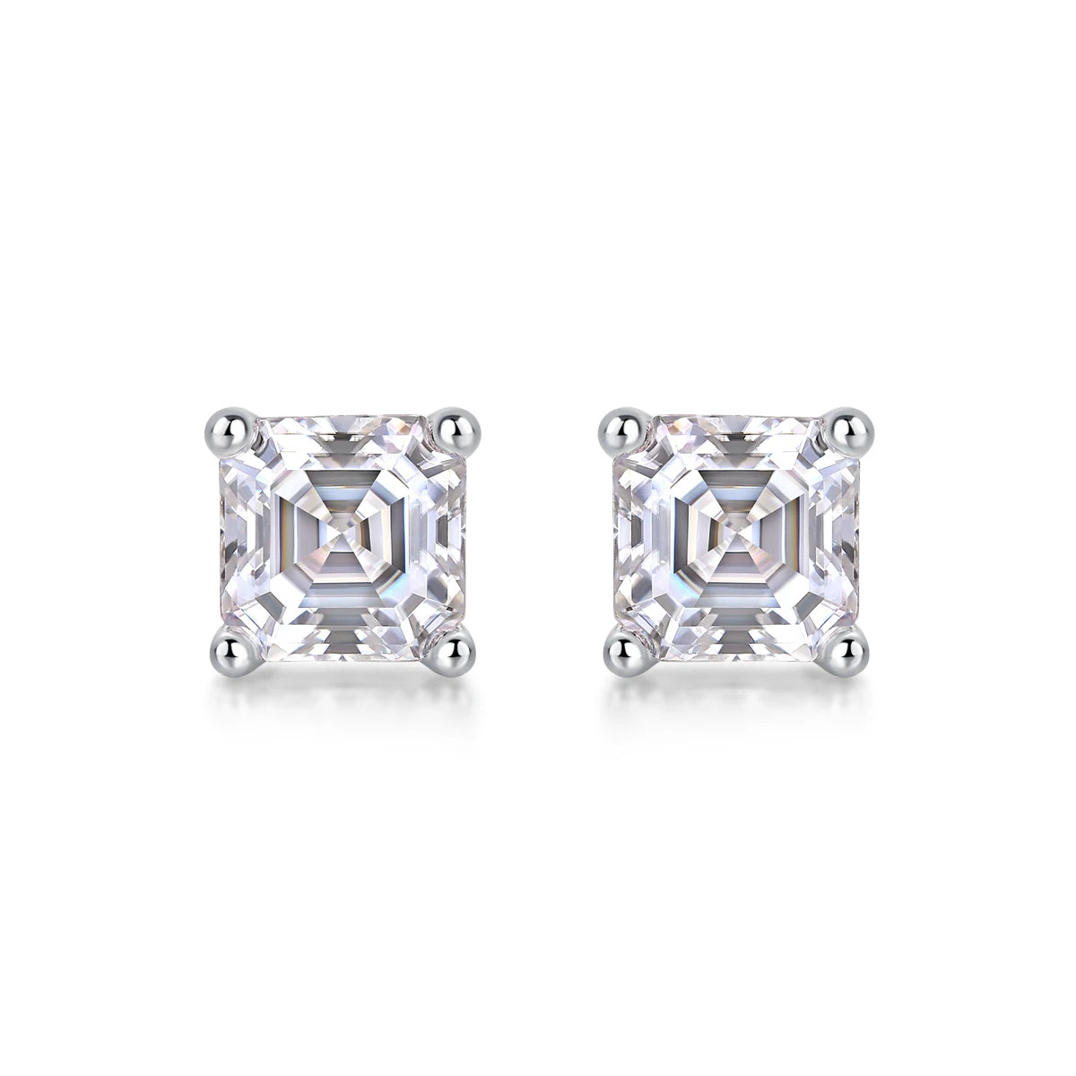 NEVE Geometric Mirror Asscher Studs