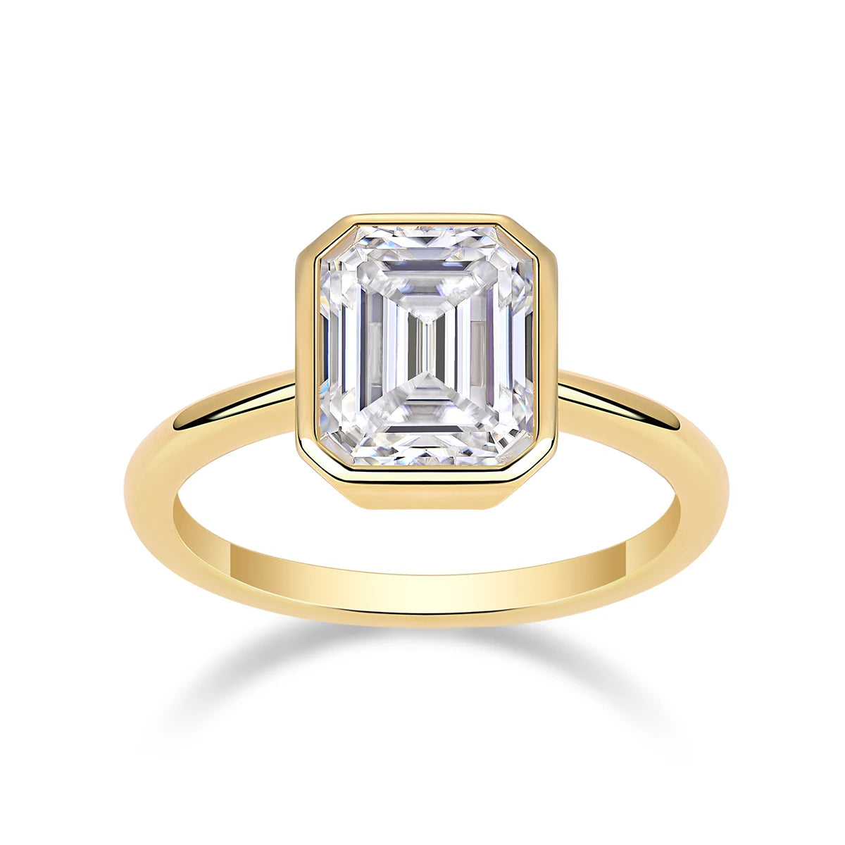NEVE 3ct Emerald Cut Timeless Bezel Ring