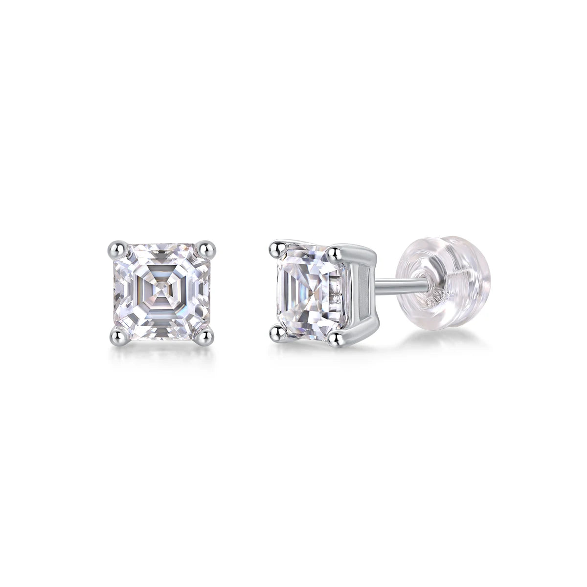 NEVE Geometric Mirror Asscher Studs