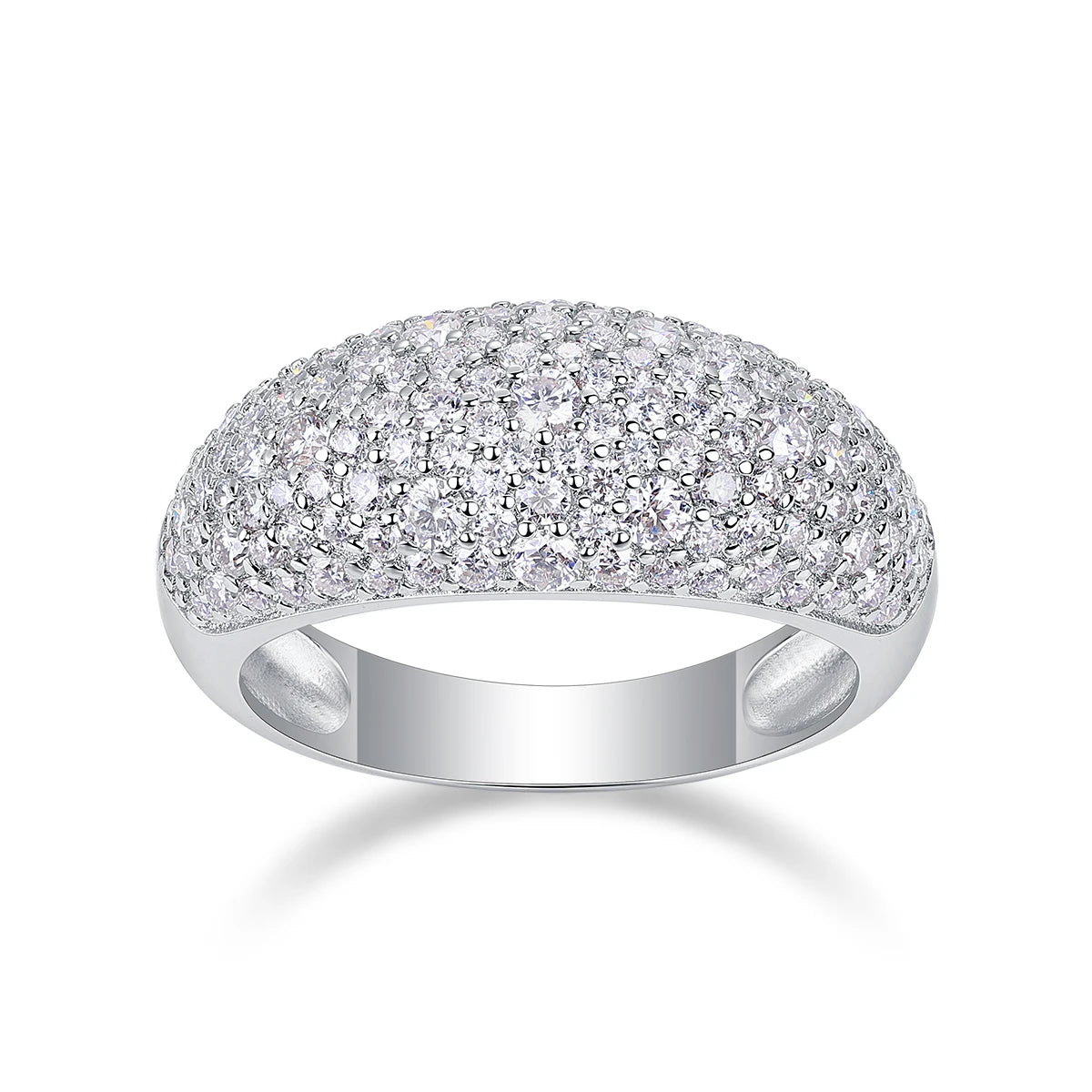 NEVE Round Cut Brilliance Pave Dome Ring