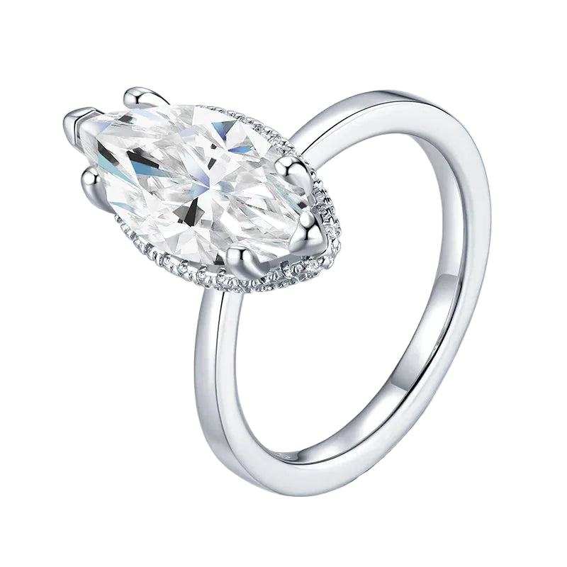 NEVE 2ct Marquise Cut Radiant Halo