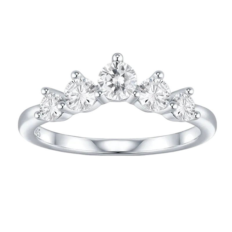 NEVE Round Cut Regal Tiara Crown