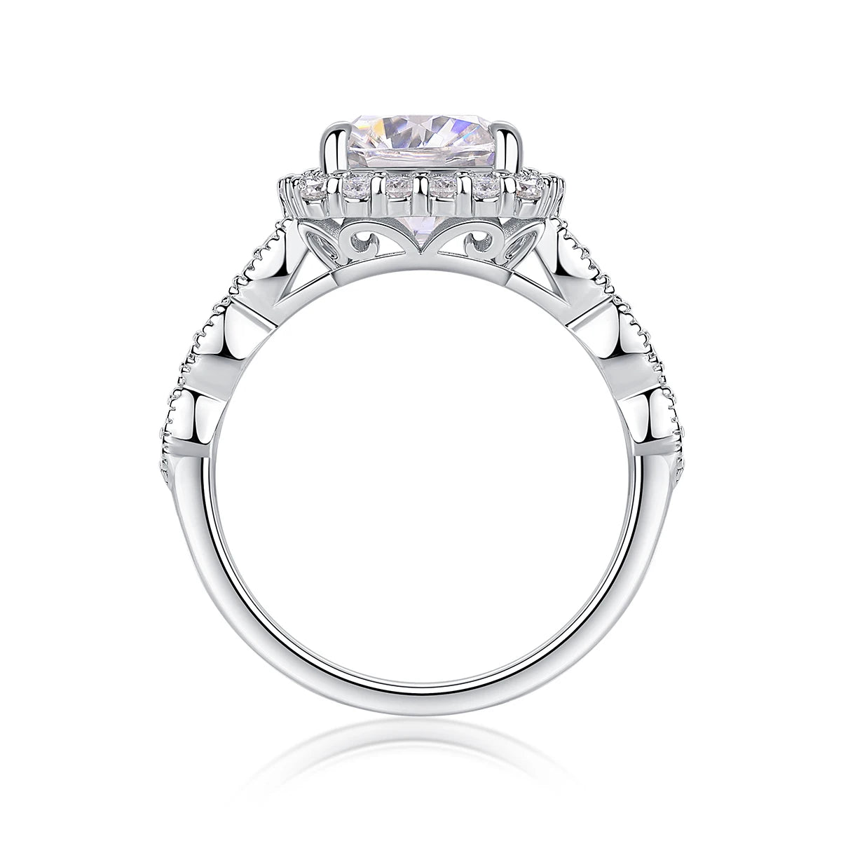 NEVE 3ct Cushion Cut Regal Halo Ring