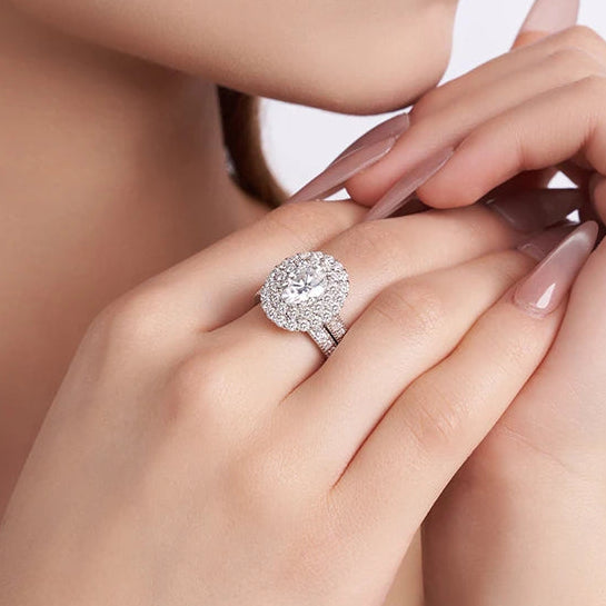 NEVE 2ct Oval Cut Empress Double Halo