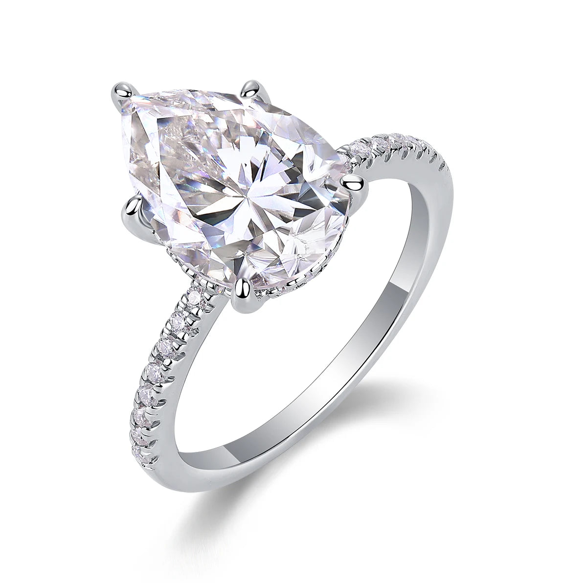 NEVE 5ct Pear Cut Classic Solitaire