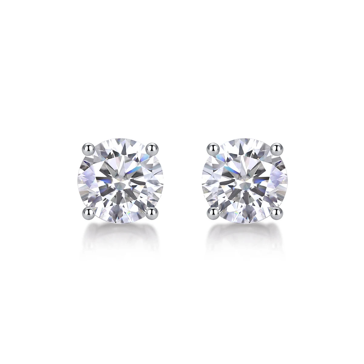 NEVE The Perfect Scale: Round Solitaire Studs (0.5ct to 5ct)