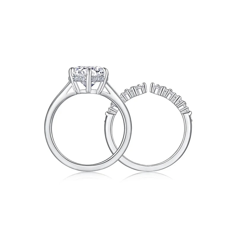 NEVE 3ct Round Cut Bridal Crown Set