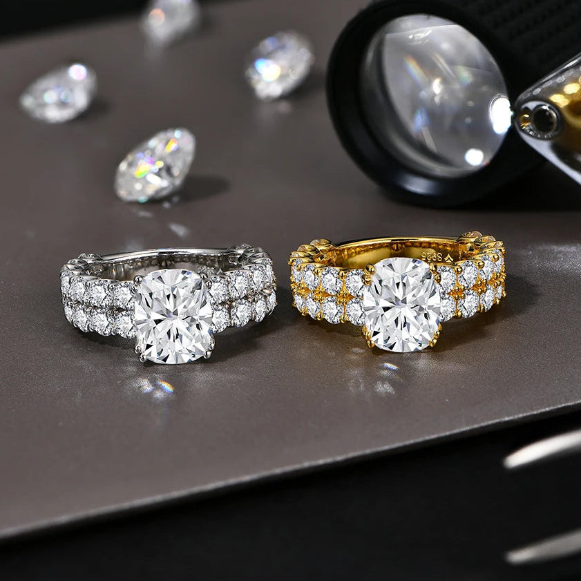 NEVE 5ct Royal Cushion Cut Eternity Ring