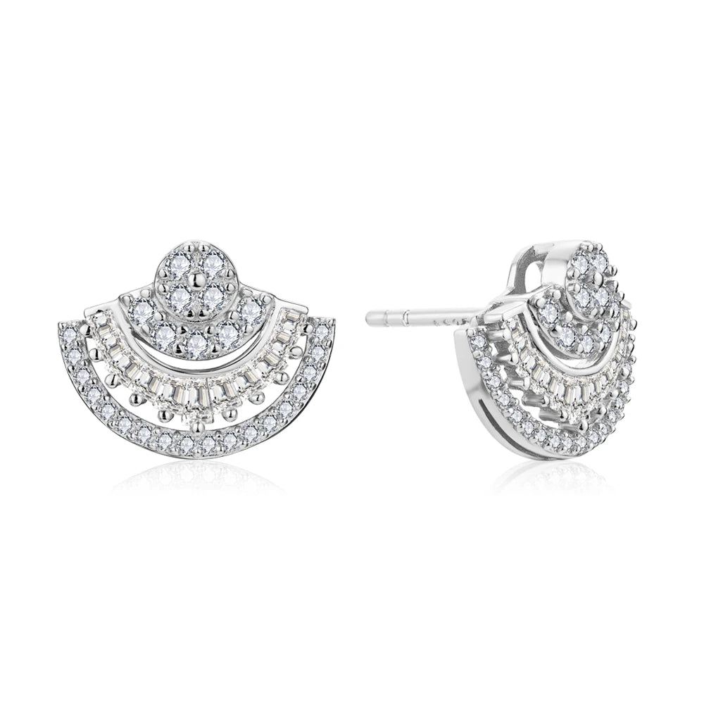 NEVE Art Deco Sector Radiant Stud Earrings