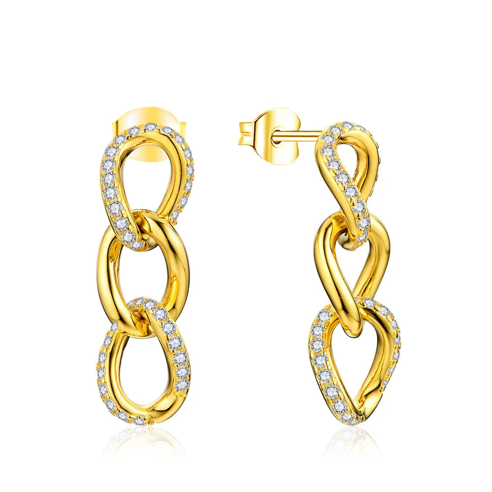 NEVE 1.0ctw Infinite Chain Drop Earrings