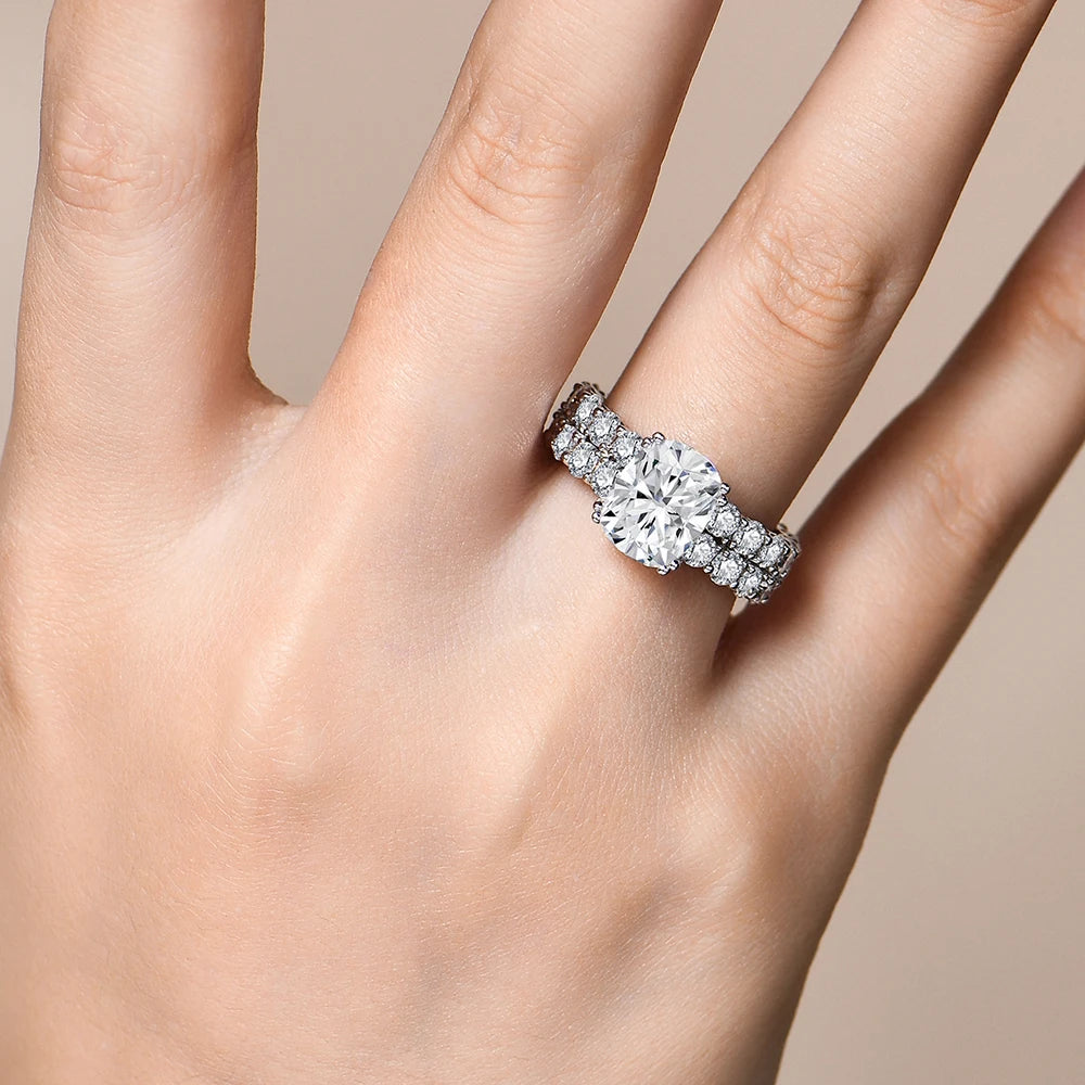 NEVE 5ct Royal Cushion Cut Eternity Ring