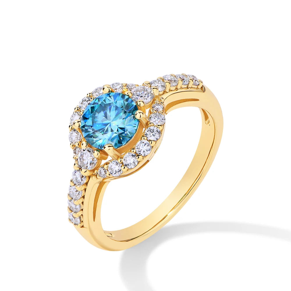 NEVE Angel Eye Blue Halo Ring
