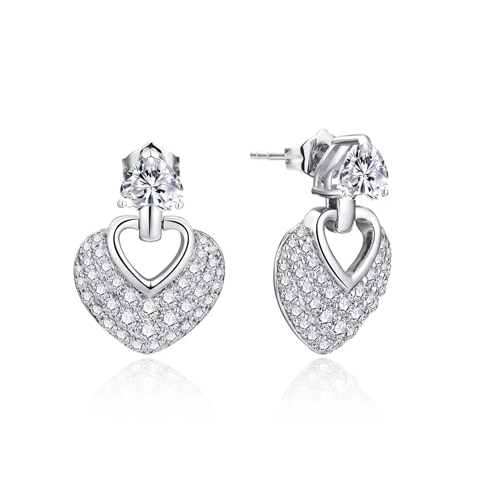NEVE Radiant Heart Cut Drop Earrings