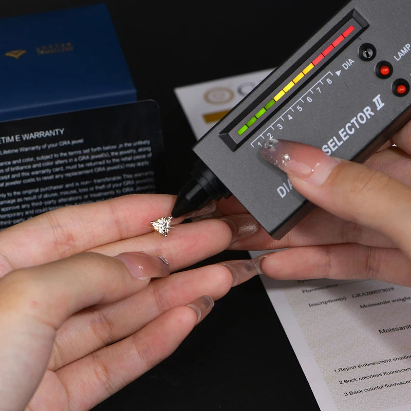 ATTAGEMS Yellow Moissanite 925 Sterling Silver Earring Screw Back Trillion Cut 5*5MM 0.5CT Diamond Earrings For Women Jewelry