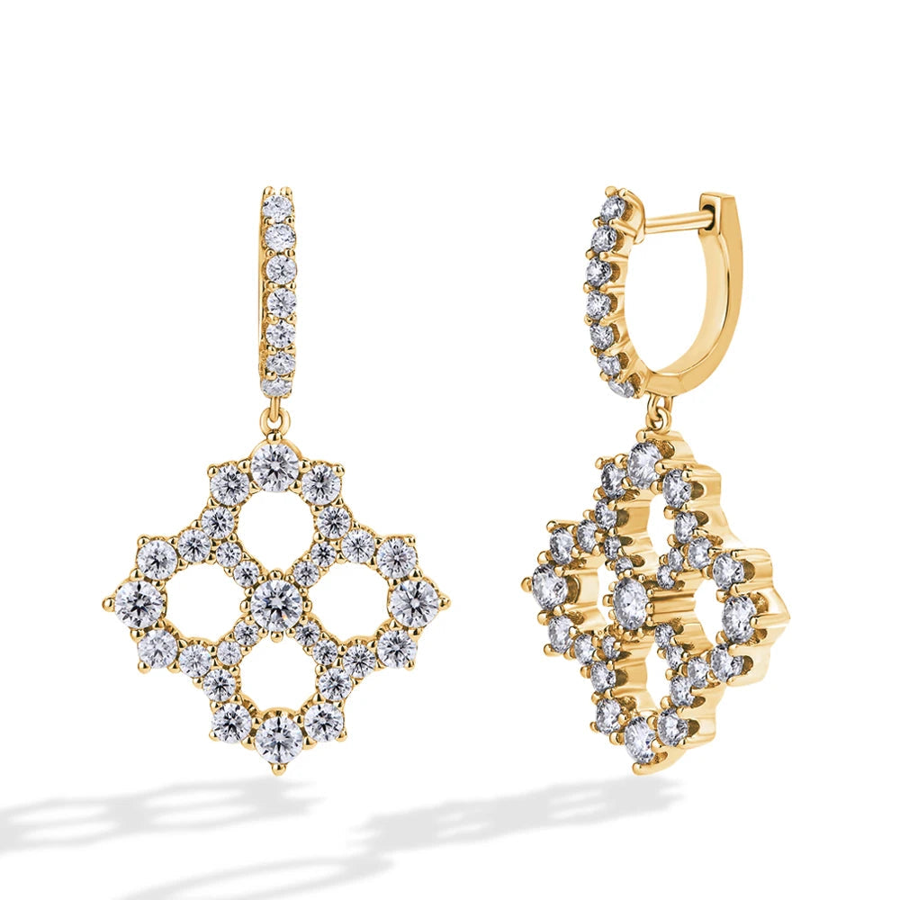 NEVE Luxury Floral Openwork Drop Earrings (3.25ctw)