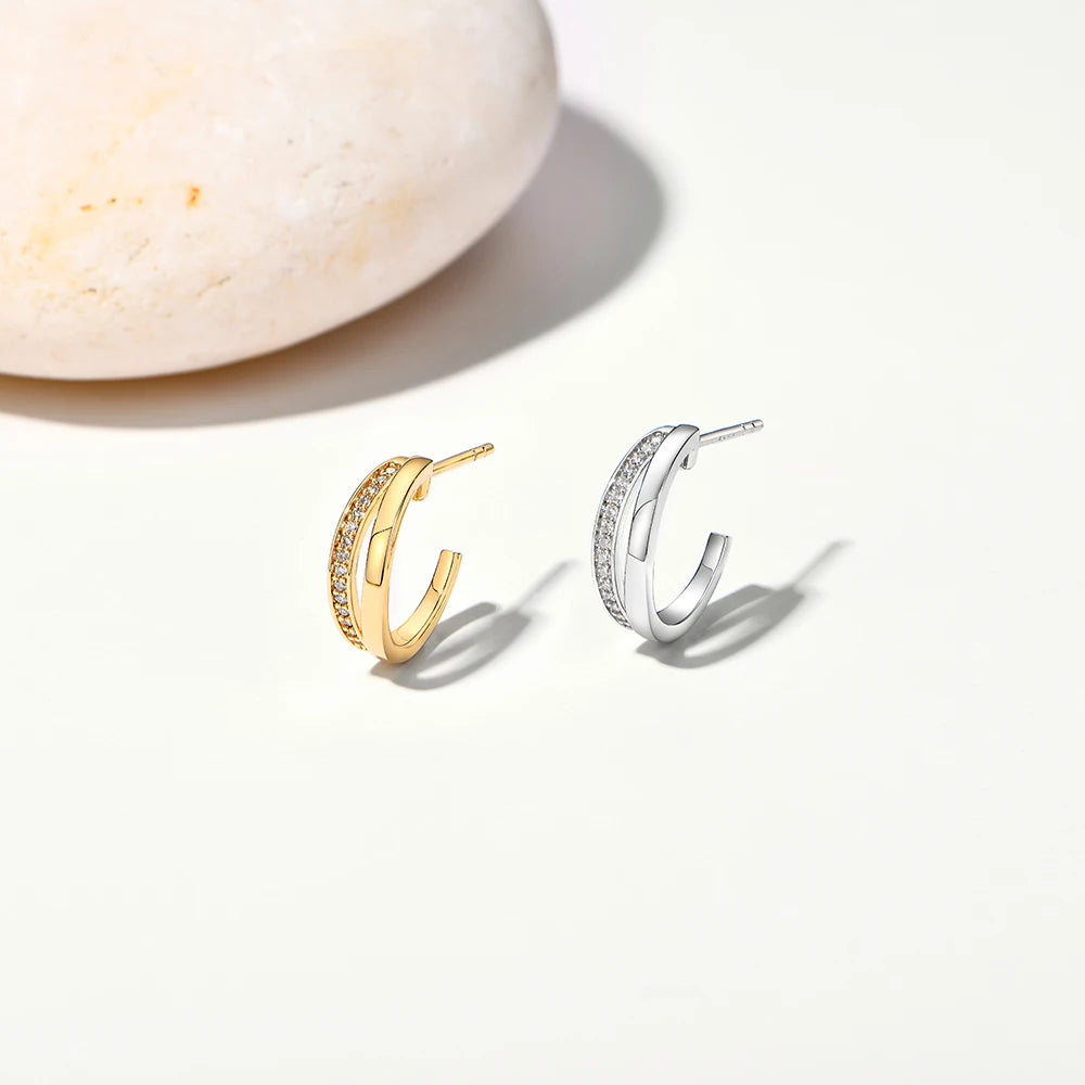 ATTAGEM New Classic Moissanite Earrings Women 925 Sterling Silver Earring Luxury High Quality Pass Diamond Test ForParty Jewelry