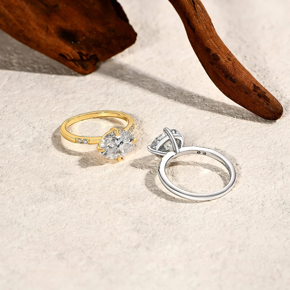 NEVE 4ct Oval Cut Solitaire Ring