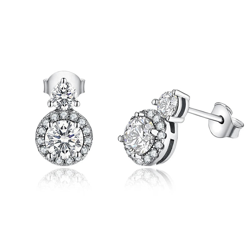 NEVE Celestial Halo Radiant Stud Earrings (1.0ctw)