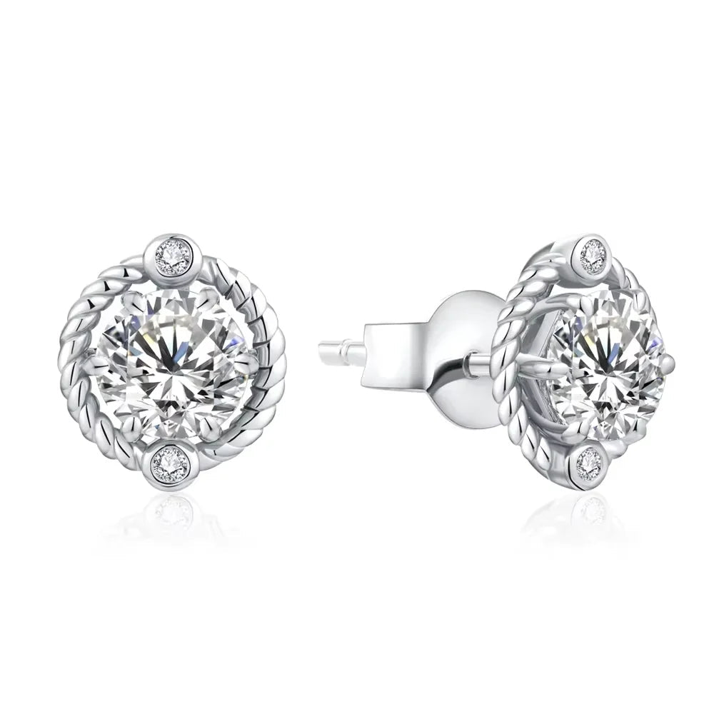 NEVE Classic Halo Radiant Stud Earrings (1.0ctw)